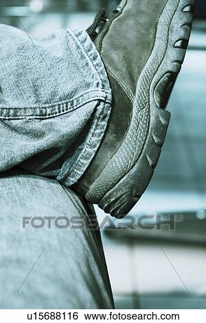 Stock Photograph - one person, leather. Fotosearch