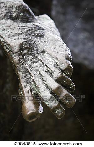 Stock Photography - Bronze, Close-Up, Detail, Focus On Foreground, Human Foot. Fotosearch