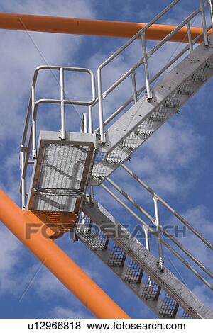 staircase, up, down, iron, ascending, descending View Large Photo Image Stock Photo - staircase, up, down, iron, ascending, descending. Fotosearch