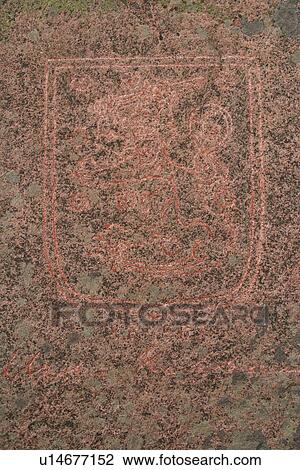 Stock Image - rock, paintings, cave, petrography, petrology, appearance. Fotosearch