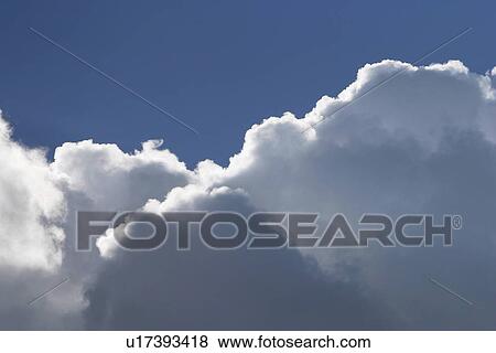 Stock Photo - clouds, bright, cloud formation, climate, celestial body, atmosphere. Fotosearch