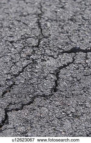 Stock Photo - Black And White, Close-Up, Concrete, Cracks, Inconsistent, Irregular. Fotosearch