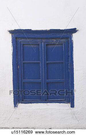 Blue, Building Exterior, Building Structure, Closed, Close-Up View Large Photo Image Stock Photo - Blue, Building Exterior, Building Structure, Closed, Close-Up. Fotosearch