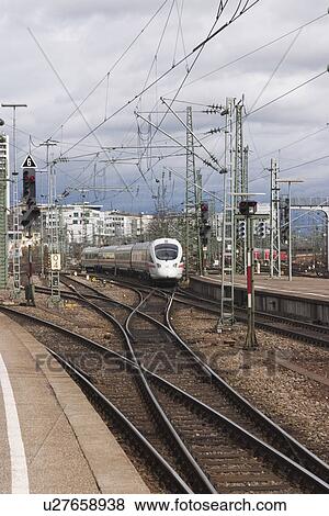 Stock Photo - railroad, conveyance, travel, track, way, path. Fotosearch