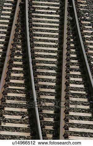 Stock Image - railroad, track, way, path, pathway, stones. Fotosearch