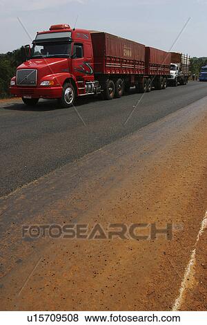 big rig, brown, cargo View Large Photo Image Stock Photo - big rig, brown, cargo. Fotosearch