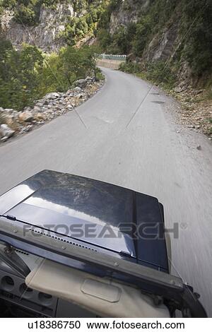 Stock Image - Bonnet, Car, Day, Hillside. Fotosearch