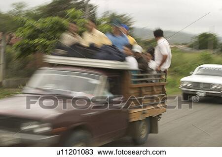 Stock Image - group of people, automobiles. Fotosearch