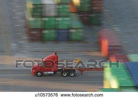 Stock Photograph - port, harbor, shipping, industry, cargo, storage. Fotosearch