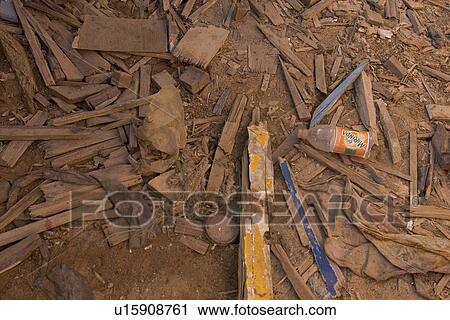 Stock Image - Bottle, Broken, Close-Up, Damaged, Demolished. Fotosearch