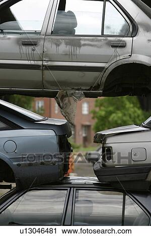 Stock Image - junkyard, automobiles, cars, rusty, autos, rusting. Fotosearch