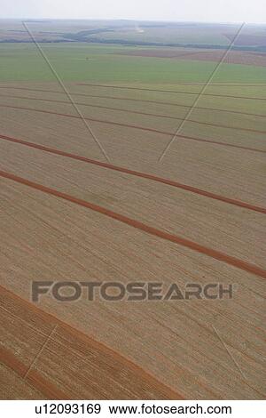 Stock Photo - agricultural land, agriculture, aerial view. Fotosearch