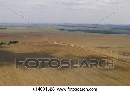 Stock Photo - agricultural land, agriculture, aerial view. Fotosearch