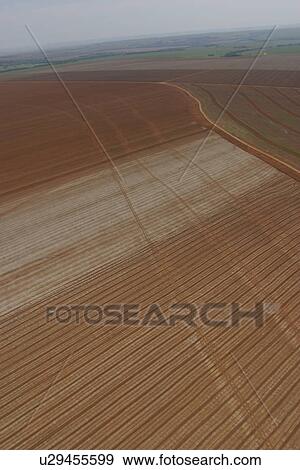 Stock Photo - agricultural land, agriculture, aerial view. Fotosearch