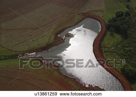 Stock Photo - agriculture, background, aerial view. Fotosearch
