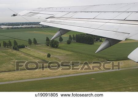 Stock Photography - Aircraft, Farm, Day, Airplane, Aerial View. Fotosearch