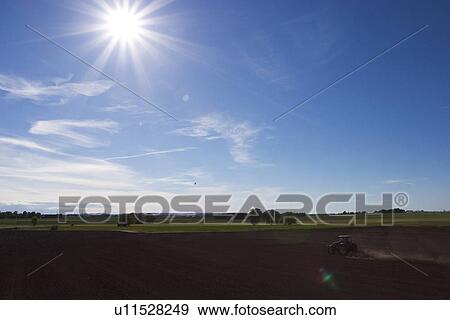 Blue Sky, Clouds, Cultivation, Day, Farming View Large Photo Image Stock Photo - Blue Sky, Clouds, Cultivation, Day, Farming. Fotosearch