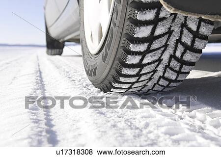 Stock Photo - Car, Close-Up, Day, Focus On Foreground, Horizon Over Land. Fotosearch