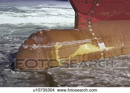Picture - ship, ocean, boat, anchor, vast, ropes. Fotosearch