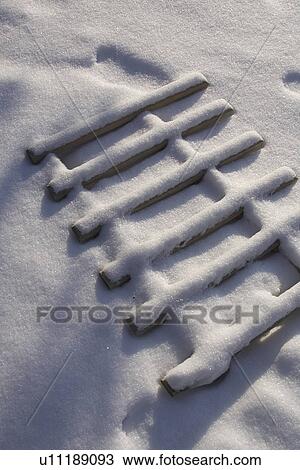 Stock Image - Close-Up, Covering, Day, Fence, Footprint. Fotosearch