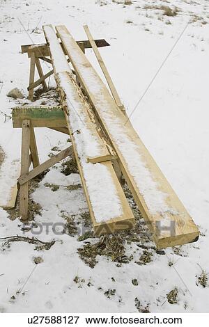 Stock Photo - Covering, Day, Frozen, Lumber Industry. Fotosearch