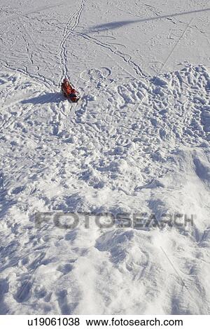 Stock Photo - Day, Footprint, Landscape, One Person. Fotosearch