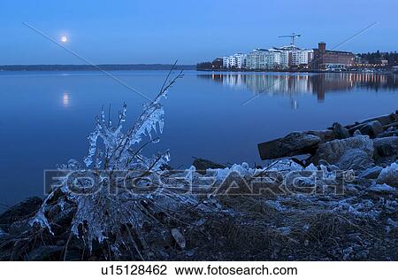 Stock Image - layer, thin, melting, surface, nature, freezing. Fotosearch