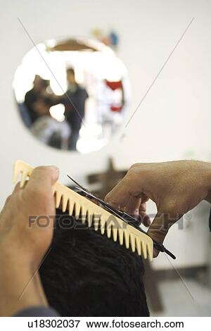 Stock Photo - Barber, Barber Shop, Close-Up, Comb, Cutting. Fotosearch