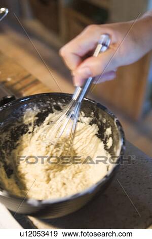 Stock Photo - Batter, Bowl, Floor, Focus On Foreground. Fotosearch