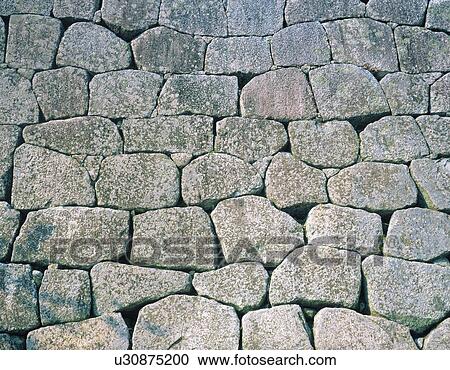 Stock Image - Close up of stonewall. Fotosearch