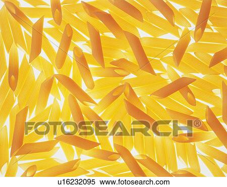 Mass of short pasta, penne View Large Photo Image Stock Photography - Mass of short pasta, penne. Fotosearch