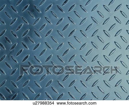 Picture - Surface of steel plate with patterns. Fotosearch
