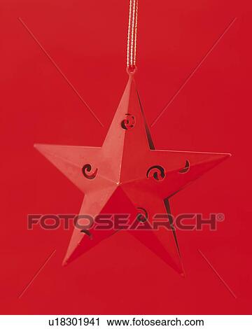 Hanging Red Star, Front View, Close Up View Large Photo Image Stock Image - Hanging Red Star, Front View, Close Up. Fotosearch