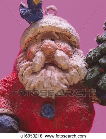 Ornament of Santa Claus, Front View, Close Up, View Large Photo Image Stock Photo - Ornament of Santa Claus, Front View, Close Up, . Fotosearch