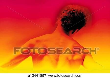 Back of Young Adult Man, Photography, CG, Composite, Rear View, Toned Image View Large Photo Image Stock Photo - Back of Young Adult Man, Photography, CG, Composite, Rear View, Toned Image. Fotosearch
