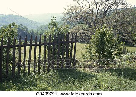 Stock Image - A Wooden Fence. Fotosearch