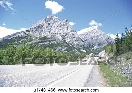 The Canadian Rockies And The Road View Large Photo Image Stock Photograph - The Canadian Rockies And The Road. Fotosearch