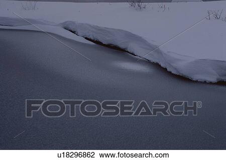 Snow On Frozen Water Surface View Large Photo Image Stock Image - Snow On Frozen Water Surface. Fotosearch