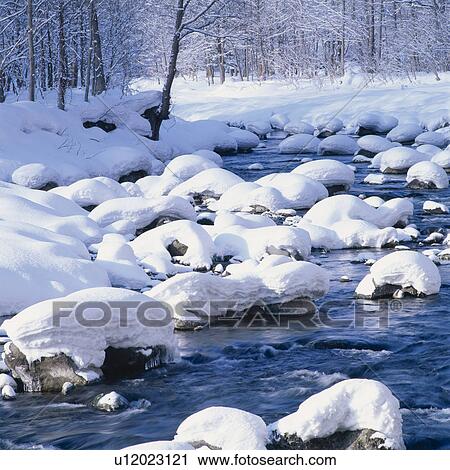 Stock Image - Winter River. Fotosearch