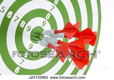 Stock Image - board, aim, background, arrow, archery, bullseye, accurate. Fotosearch