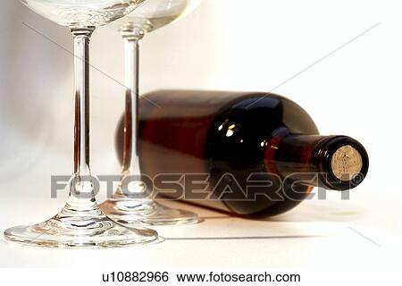 Stock Photograph - beverage, bordeaux, bottle, drink, enjoy, germany, glass. Fotosearch