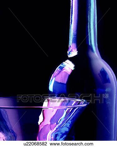 Stock Image - black, blue, bonuses, bottle, bottles, CLOSE. Fotosearch