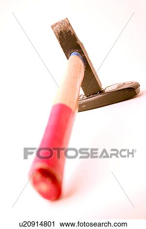 Stock Image - broken, damage, cellular, cellphone, alfred. Fotosearch
