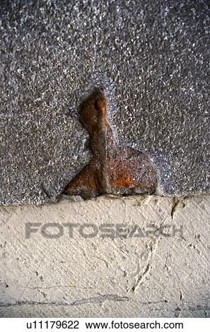 Stock Image - CLOSE, background, broken, Bernhard, barrier, architecture. Fotosearch