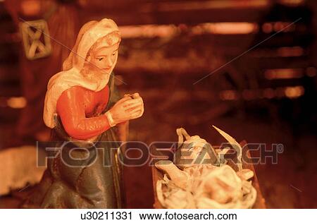 Stock Image - fest, advent, brauchtum, calf, Christian child, christmas. Fotosearch