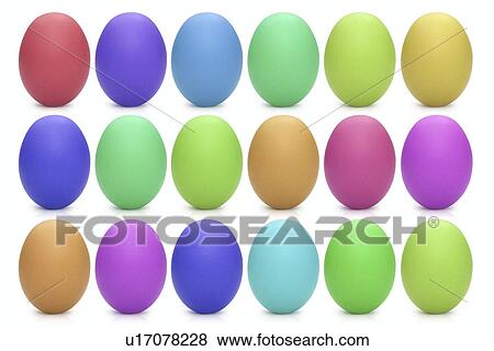 Stock Photo - background, bowl, colored, decoration, Easter, Easter egg. Fotosearch