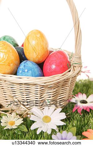 Stock Image - CLOSE, basket, brown, blossom, bloom, abloom. Fotosearch