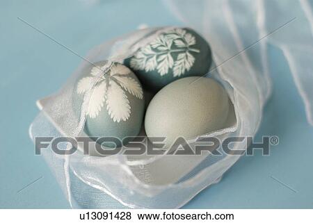 Stock Photo - paint, fastness, stronghold, Easter basket, Easter eggs, egg. Fotosearch