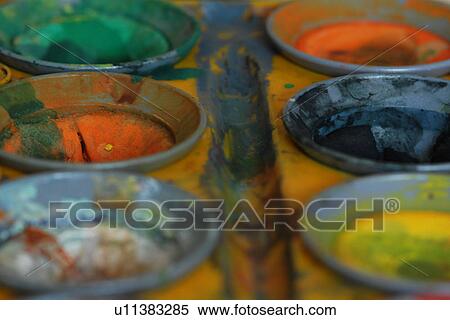 Stock Photography - cheap, at home, chaotic, centered, blue, children, art. Fotosearch