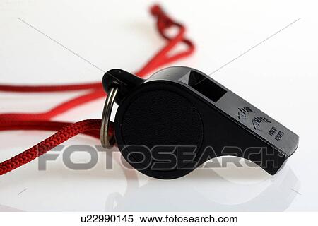 Stock Photography - Schiedrichter, Signalpfeife, sport, whistle, Warnpfeife, pipe, warn. Fotosearch